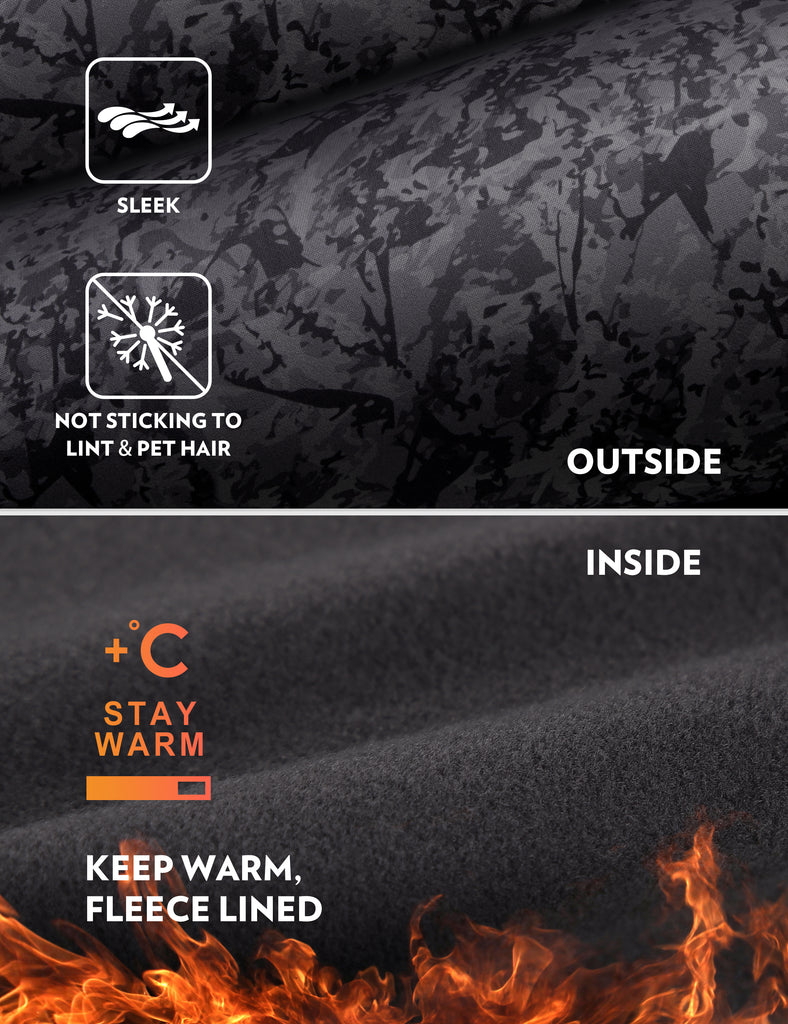 CRZ YOGA Women's Winter High Rise Thermal Fleece Lined Leggings 28'' Tie Dye Smoke Ink