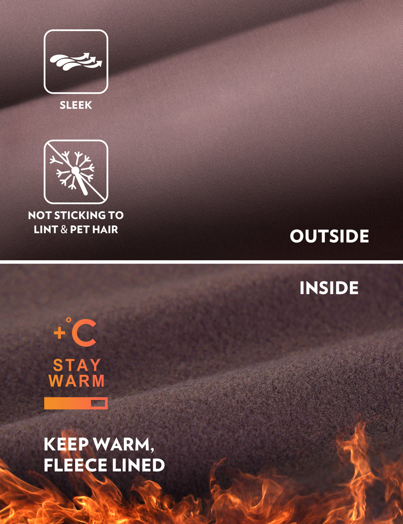 CRZ YOGA Women's High Rise Thermal Fleece Lined Pocket Leggings 28'' Dark Green