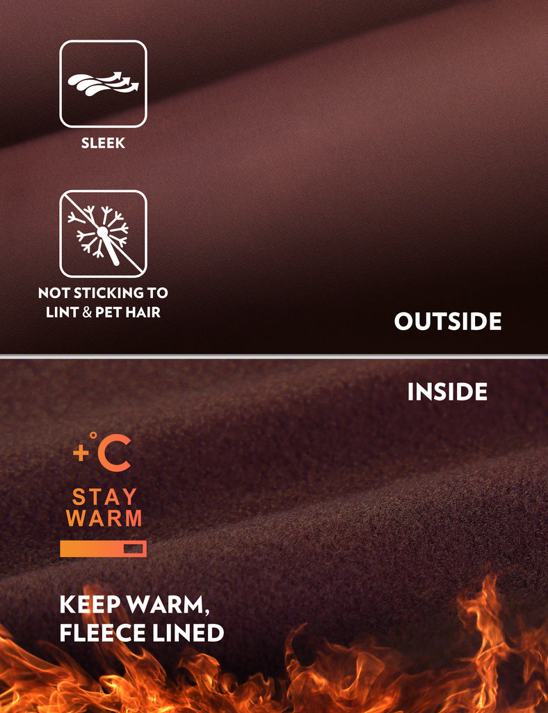 CRZ YOGA Women's High Rise Thermal Fleece Lined Pocket Leggings 28'' Slate gray