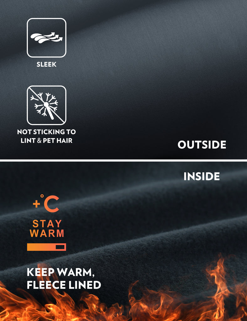 CRZ YOGA Women's Winter High Rise Thermal Fleece Lined Leggings 28'' True Navy