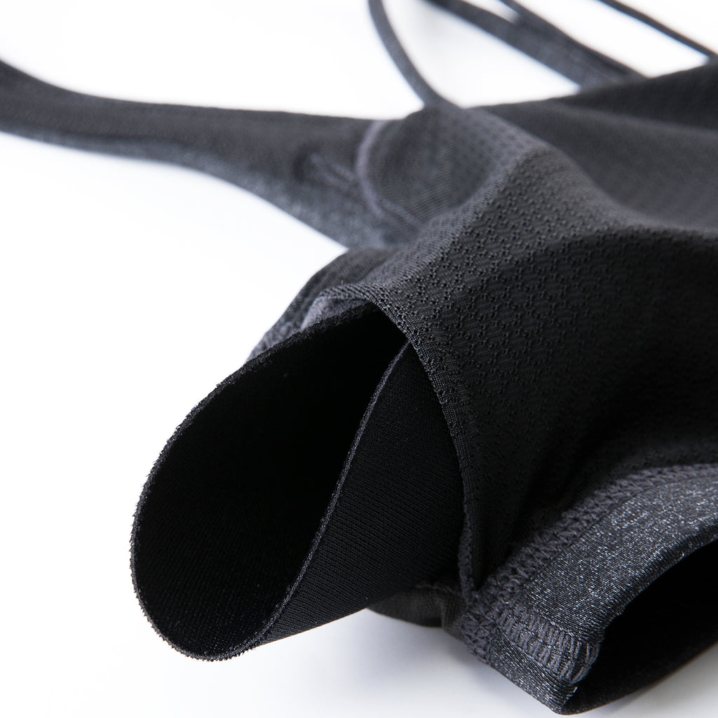 CRZ YOGA Women's Yoga Low Impact Nakedfeel Bra Cross Back Low Cut Black