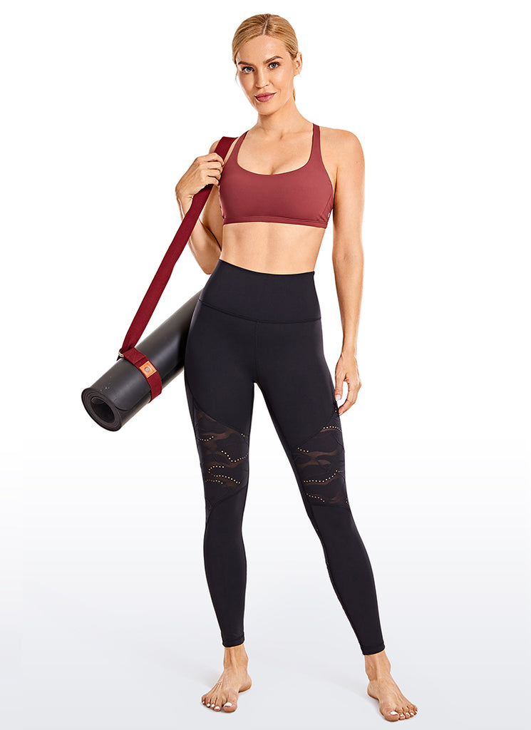 CRZ YOGA Women's Yoga Train Light Support Nakedfeel Strappy Bra Savannah