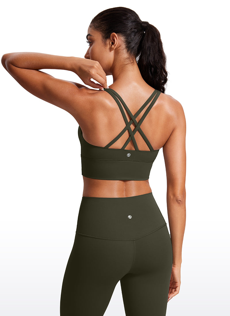 Nakedfeel Strappy Longline Bra Criss Cross Back