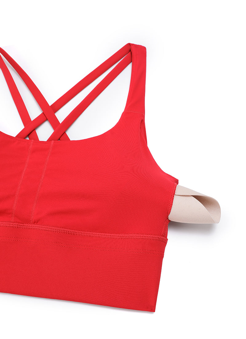 Nakedfeel Strappy Longline Bra Criss Cross Back