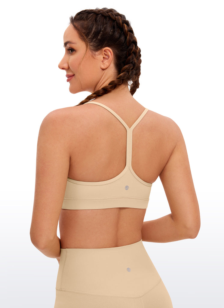 CRZ YOGA Women's Yoga Light Support Butterluxe Sports Bra Y back Green Glow