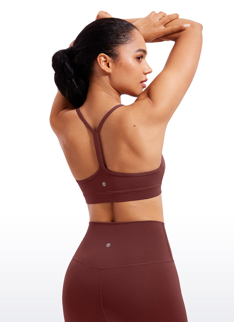 CRZ YOGA Women's Yoga Light Support Butterluxe Sports Bra Y back Universe Blue