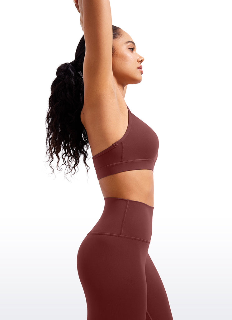 CRZ YOGA Women's Yoga Light Support Butterluxe Sports Bra Y back Universe Blue