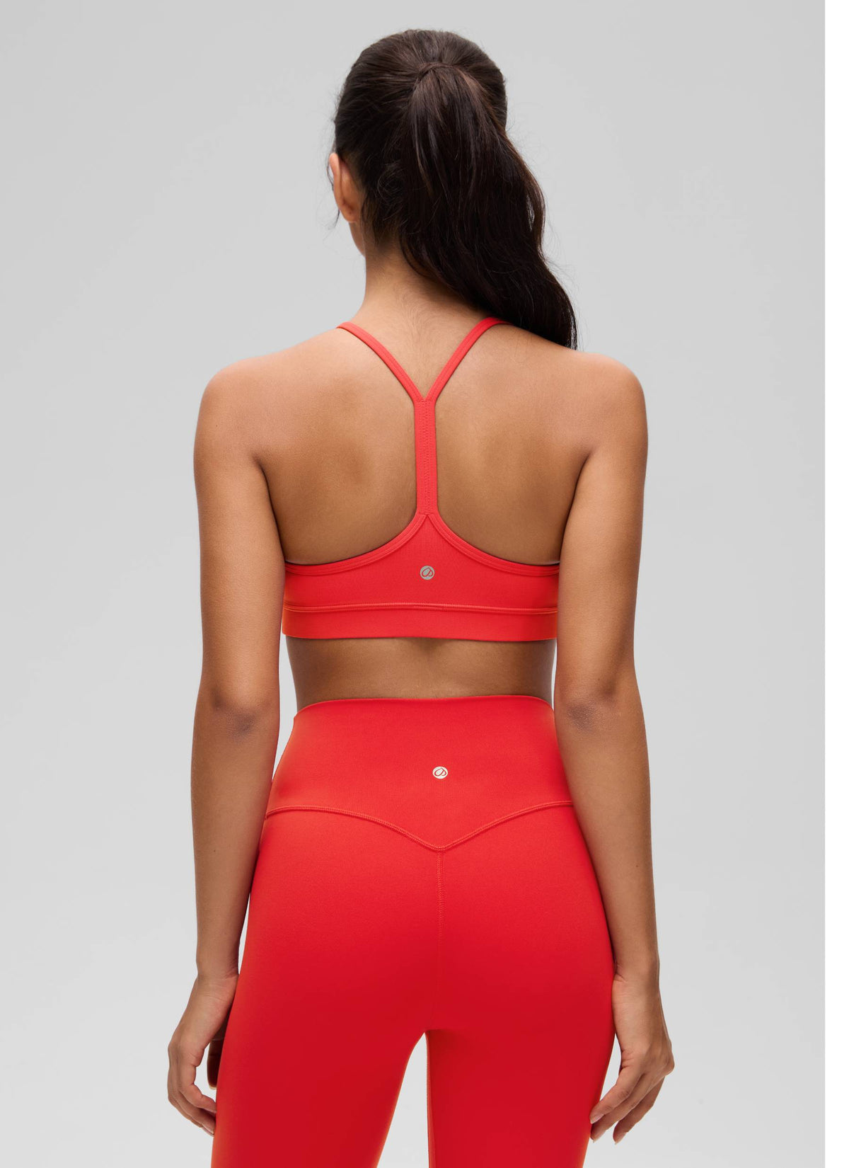 CRZ YOGA Women's Yoga Light Support Butterluxe Sports Bra Y back Deep Red @model_info:Liss