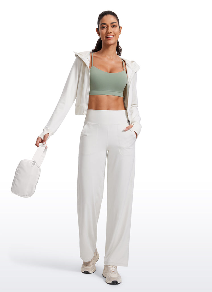 CRZ YOGA Women's Yoga Light Support Butterluxe Sports Bra Y back Green Palm Court