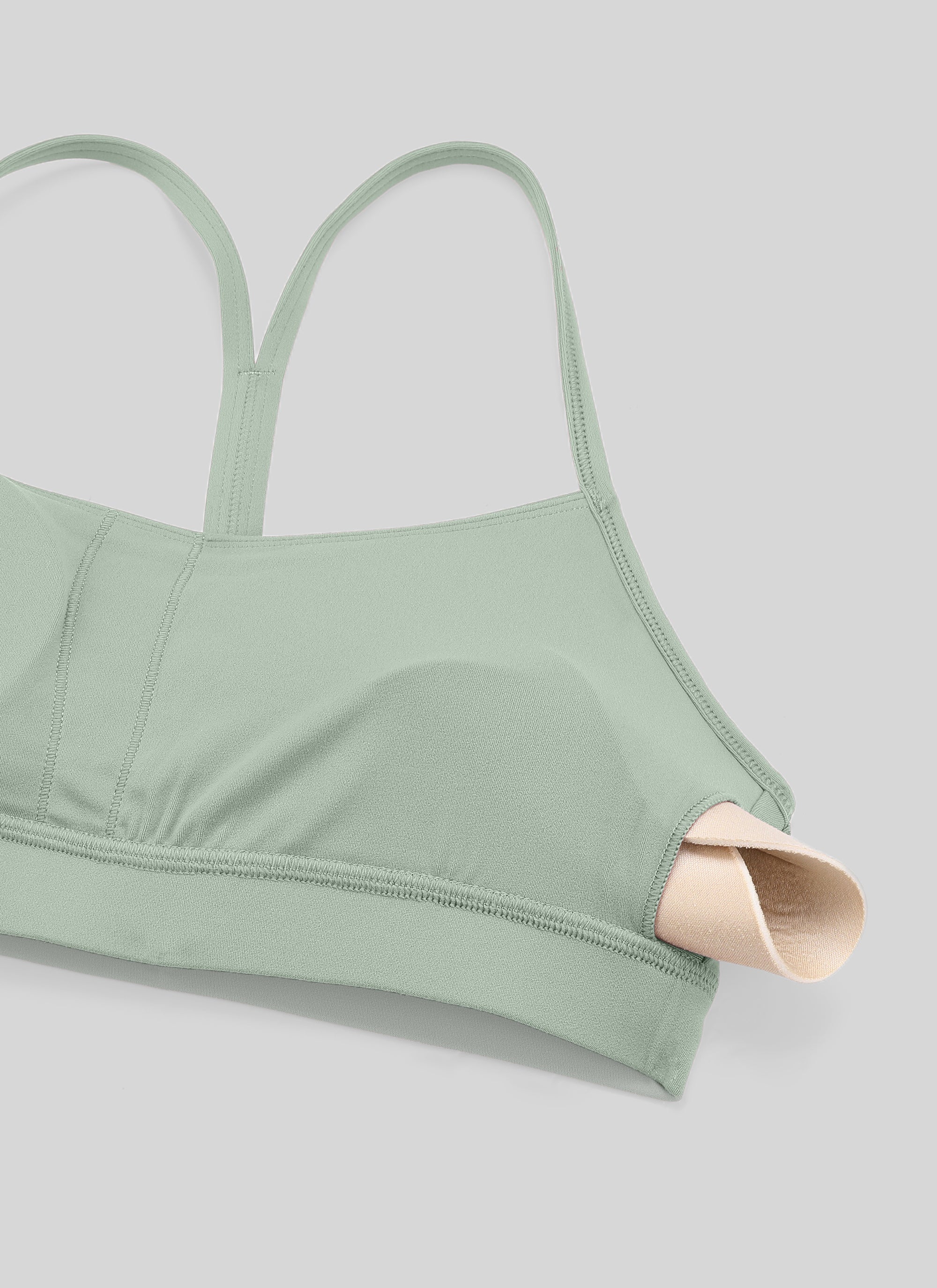 CRZ YOGA Women's Yoga Light Support Butterluxe Sports Bra Y back Green Palm Court @model_info:NEW
