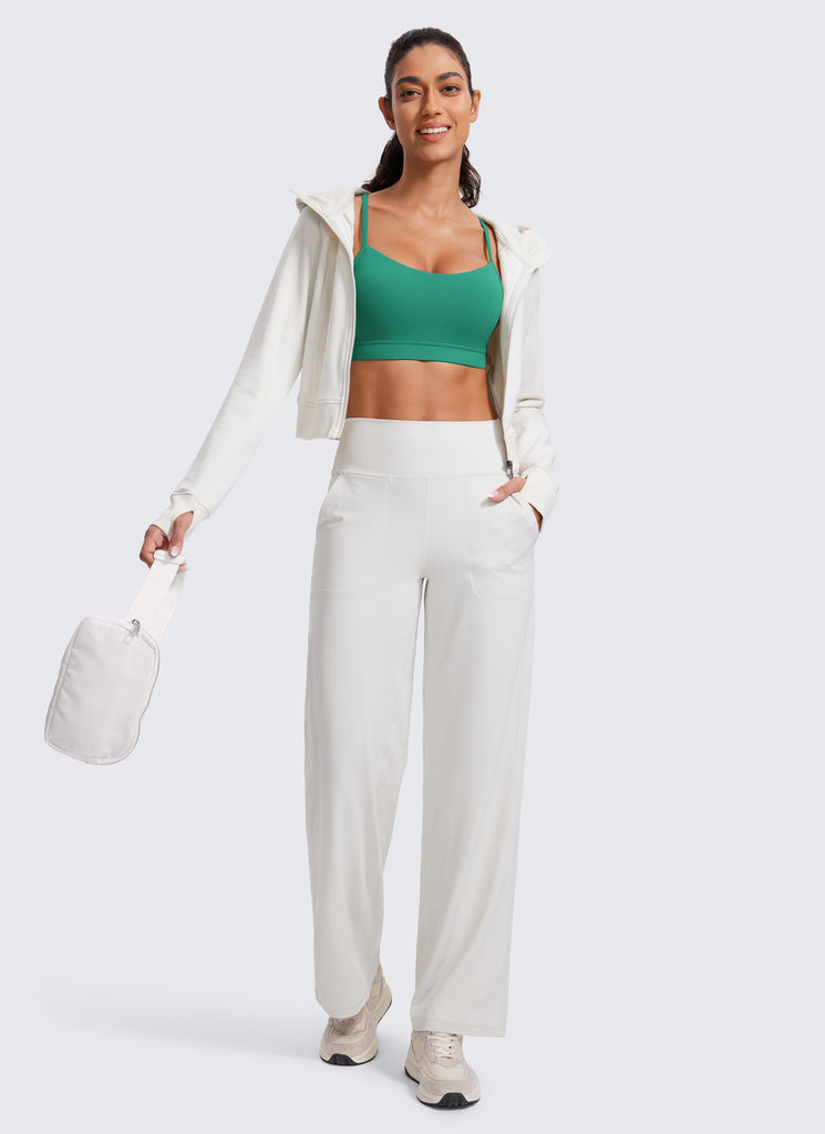 CRZ YOGA Women's Yoga Light Support Butterluxe Sports Bra Y back Dark Grey Camouflage 2