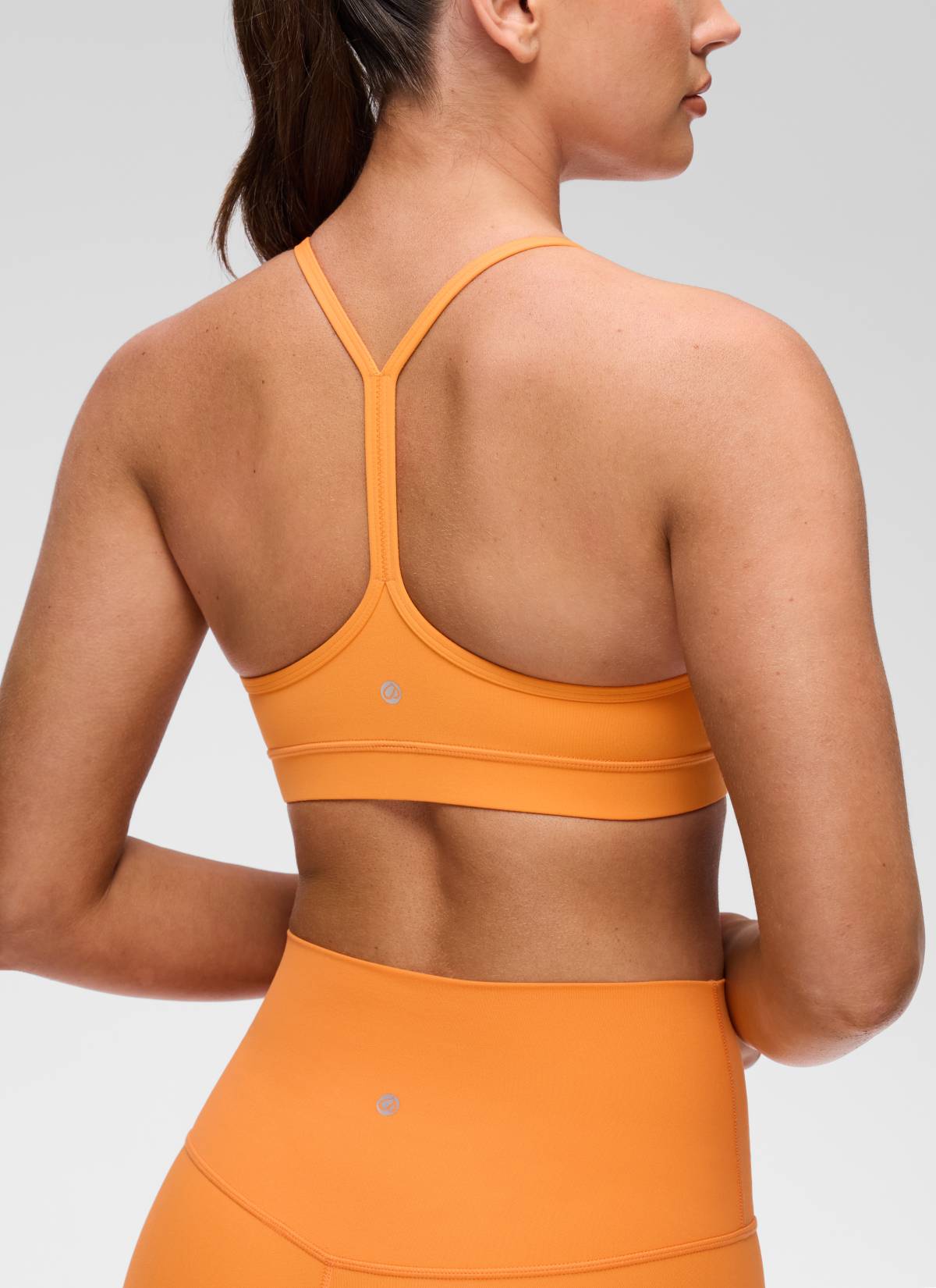 CRZ YOGA Women's Yoga Light Support Butterluxe Sports Bra Y back Tiger Orange