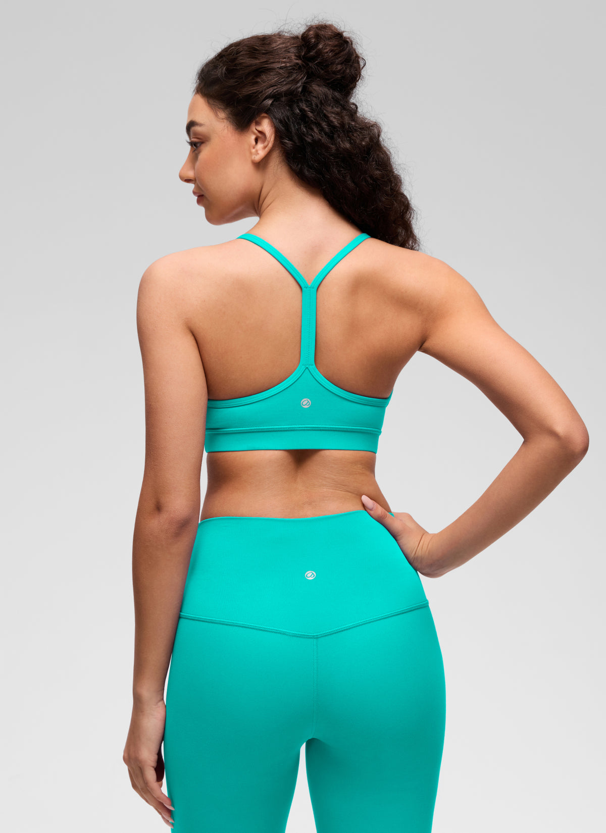 CRZ YOGA Women's Yoga Light Support Butterluxe Sports Bra Y back Tropics Teal @model_info:A