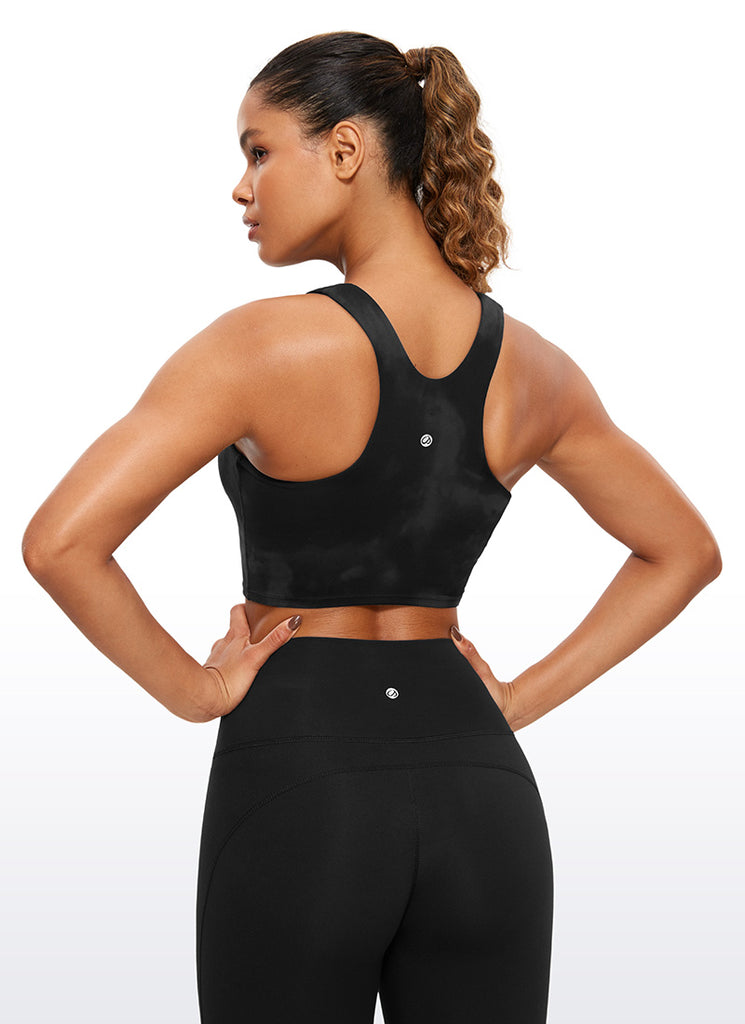 CRZ YOGA  Women's Yoga Low Support Butterluxe Tank High Neck Racerback Soul Brown