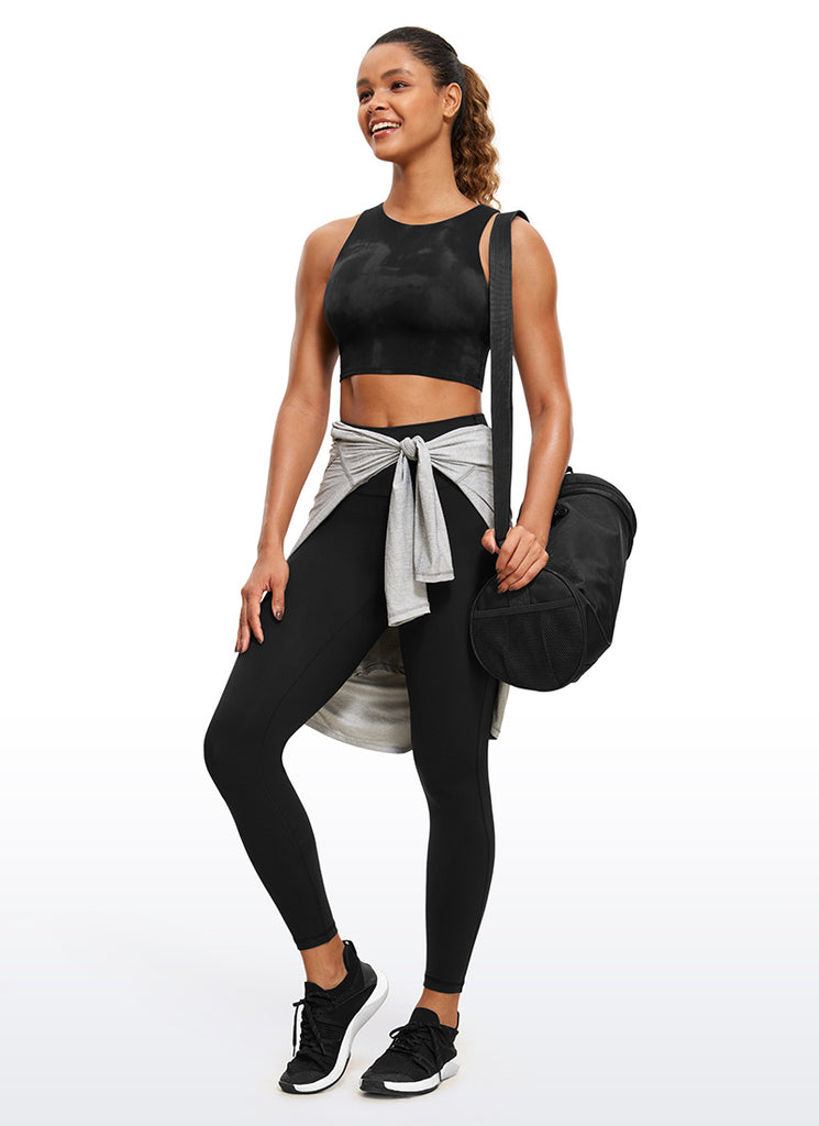 CRZ YOGA  Women's Yoga Low Support Butterluxe Tank High Neck Racerback Soul Brown