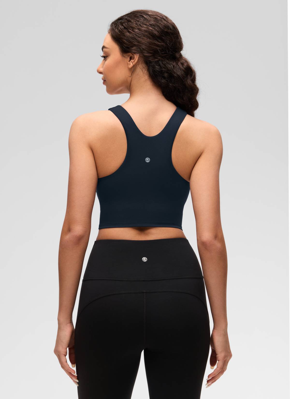 CRZ YOGA  Women's Yoga Low Support Butterluxe Tank High Neck Racerback True Navy @model_info:Anano
