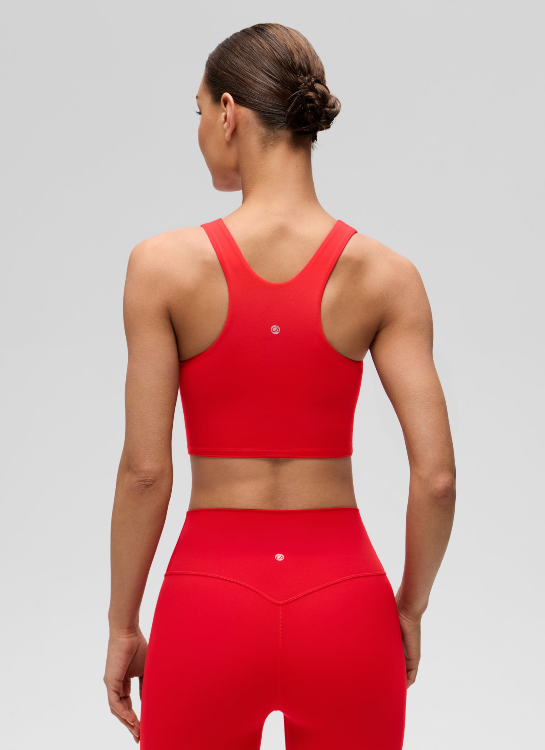 CRZ YOGA  Women's Yoga Low Support Butterluxe Tank High Neck Racerback Deep Red @model_info:K