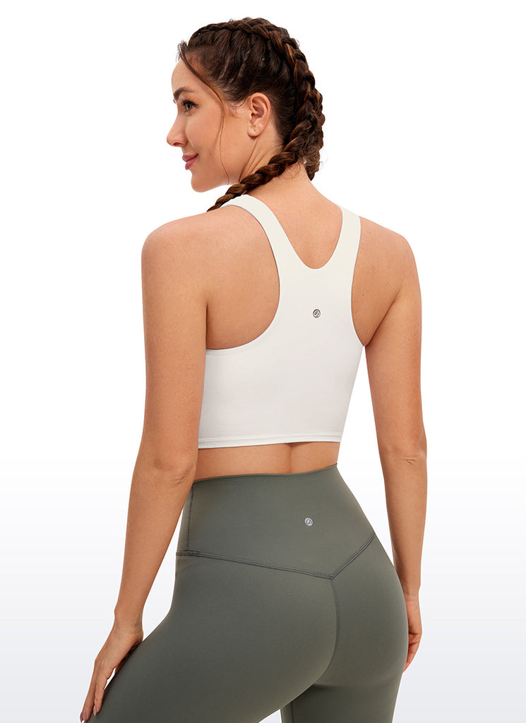 CRZ YOGA  Women's Yoga Low Support Butterluxe Tank High Neck Racerback True Navy