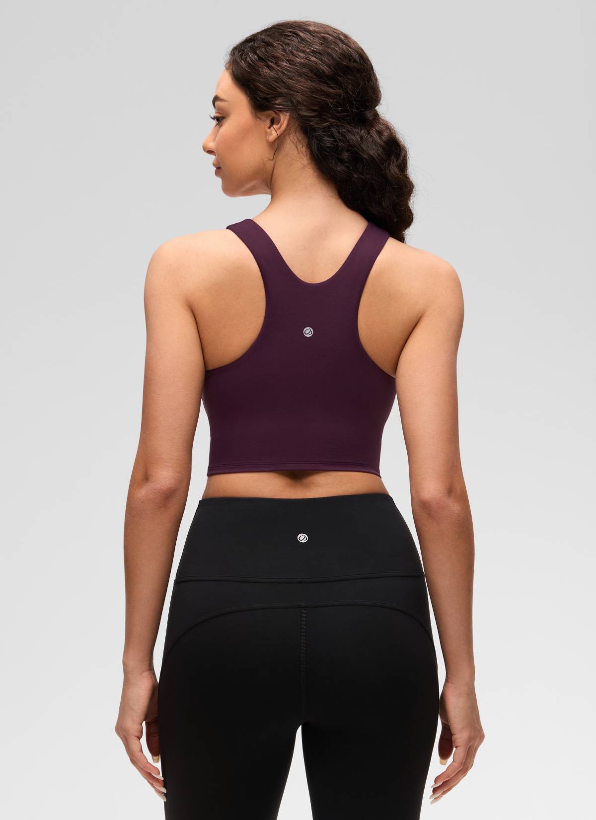 CRZ YOGA  Women's Yoga Low Support Butterluxe Tank High Neck Racerback Deep Purple @model_info:Anano