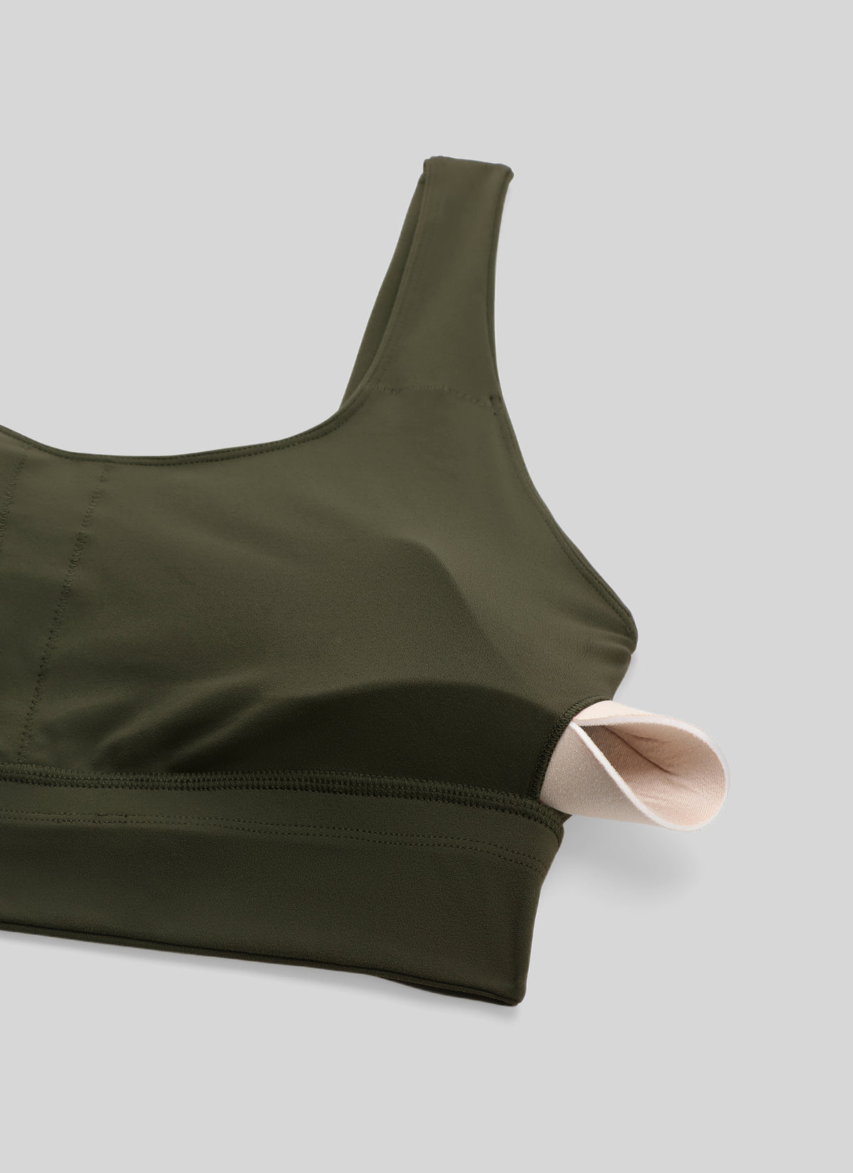 CRZ YOGA Women's Yoga Low Support Butterluxe Sport Bra U Back Longline Olive Green @model_info:NEW