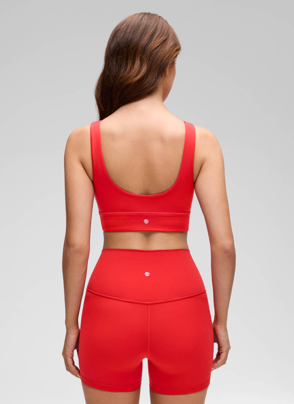 CRZ YOGA Women's Yoga Low Support Butterluxe Sport Bra U Back Longline Deep Red