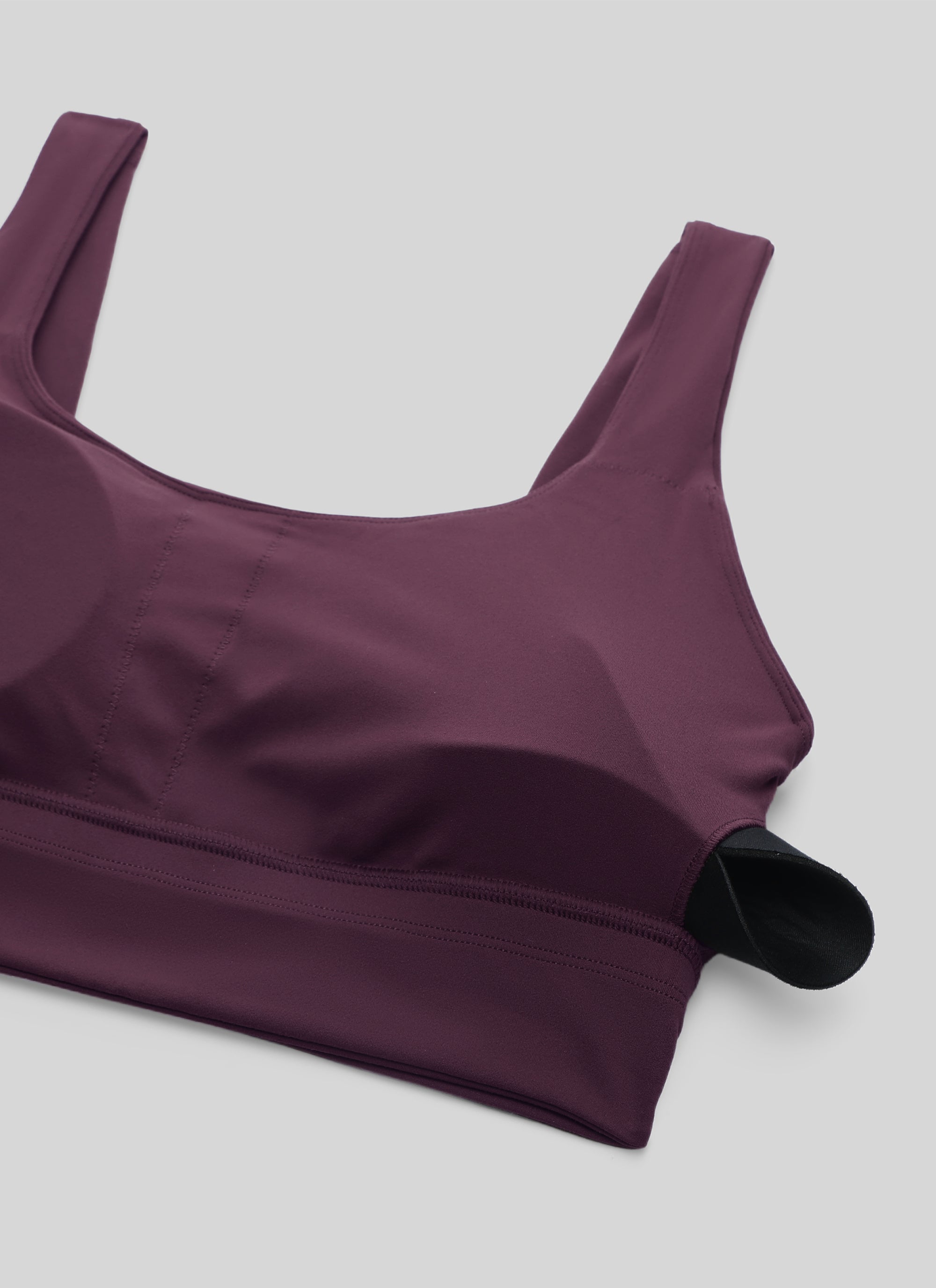 CRZ YOGA Women's Yoga Low Support Butterluxe Sport Bra U Back Longline Deep Purple