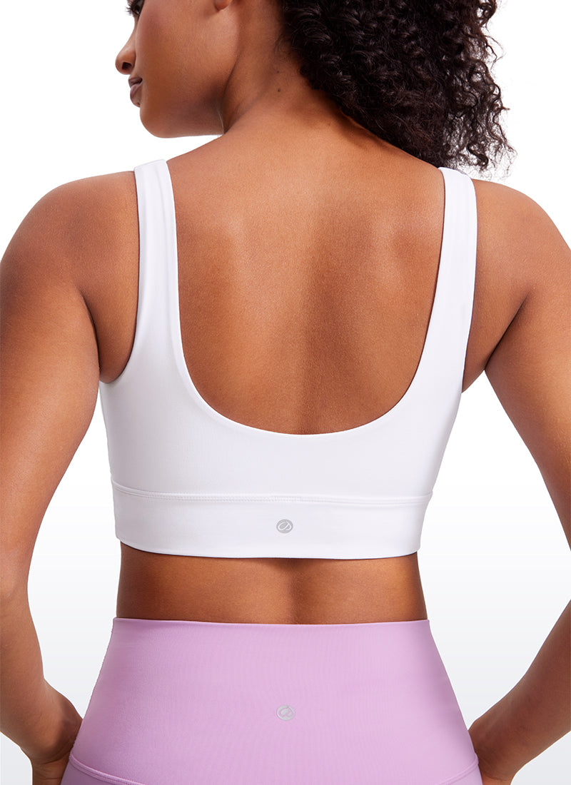 CRZ YOGA Women's Yoga Low Support Butterluxe Sport Bra U Back Longline Melanite