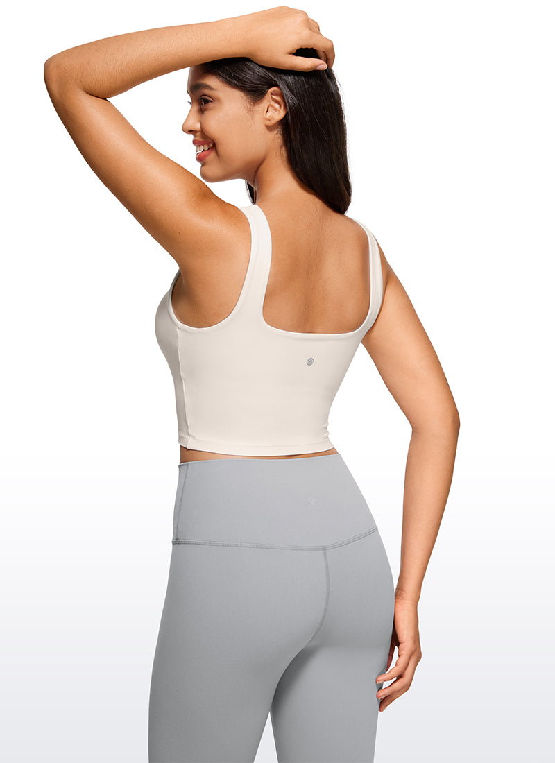Butterluxe Square Neck Built in Bra Tank