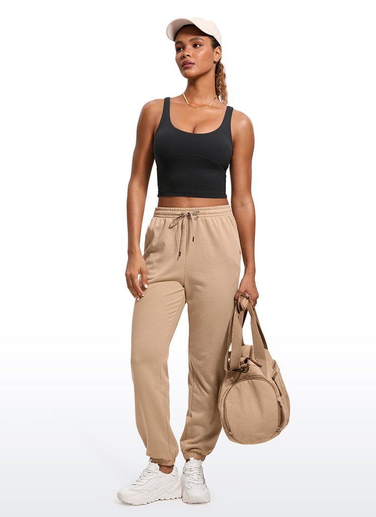 CRZ YOGA Women's Tight Fit Tops Butterluxe Built-in Bra U Back Tank Black