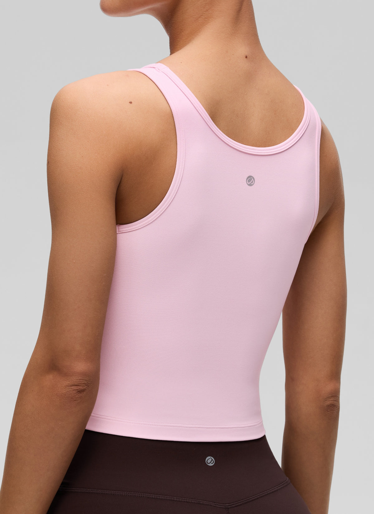 CRZ YOGA Women's Yoga Butterluxe Tight Fit Tank Tops Racerback Pink Peony @model_info:Katya