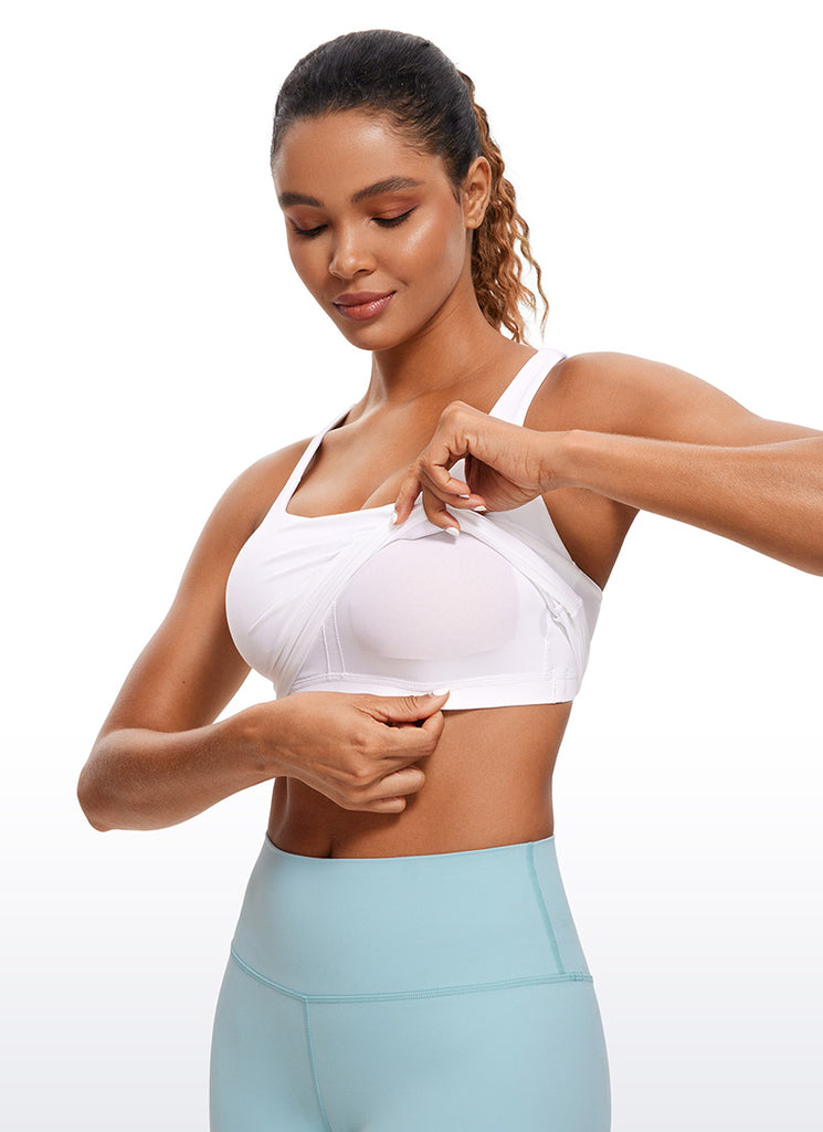 CRZ YOGA Womens Butterluxe Strappy Longline Criss Cross Sports Bra Black