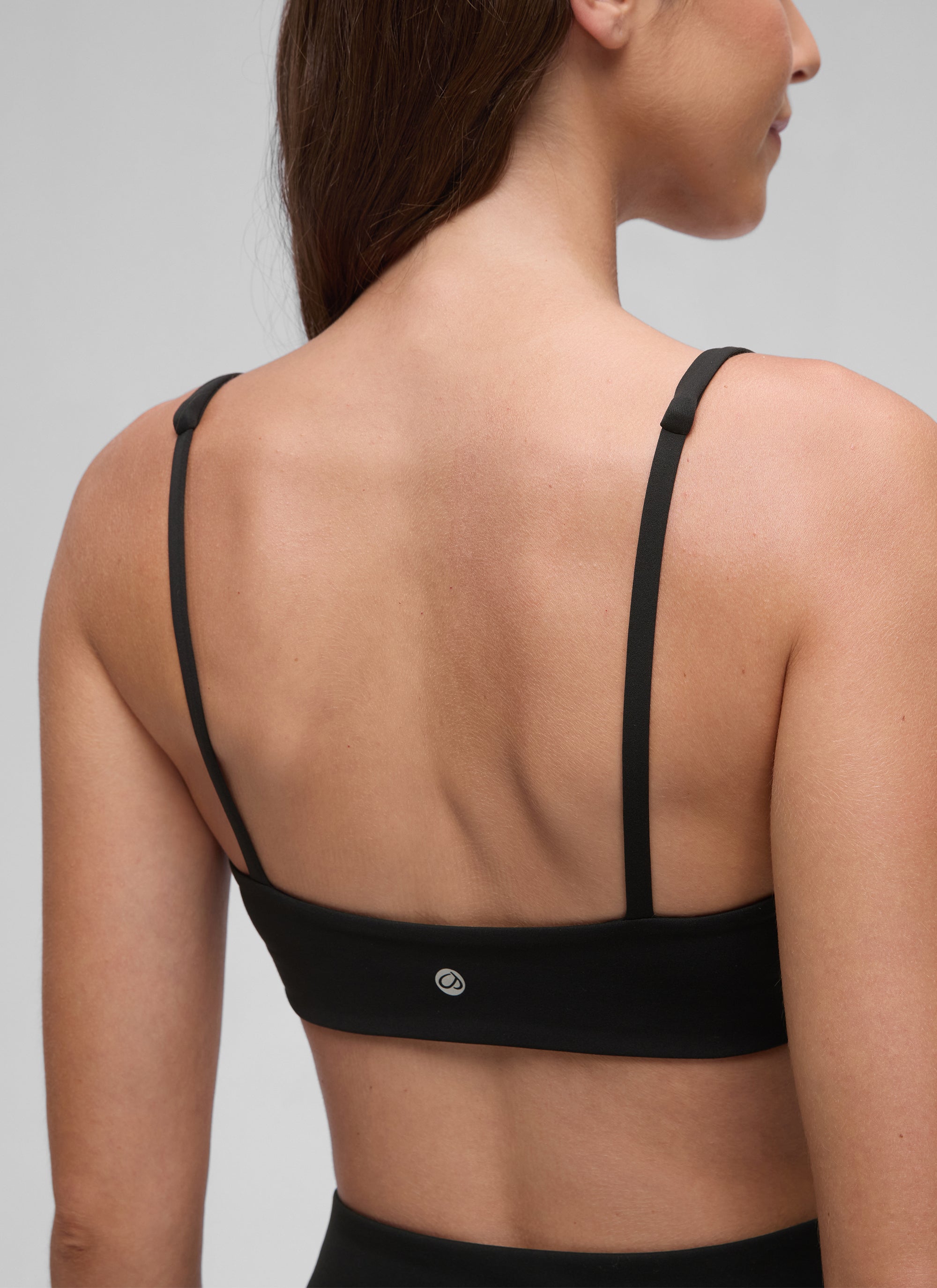 CRZ YOGA Women Butterluxe Square Neck Cami Padded Mini Bra Black