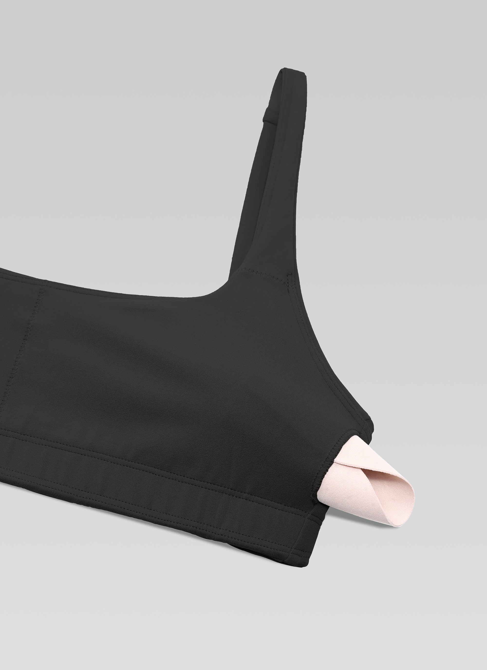 CRZ YOGA Women Butterluxe Square Neck Cami Padded Mini Bra Black