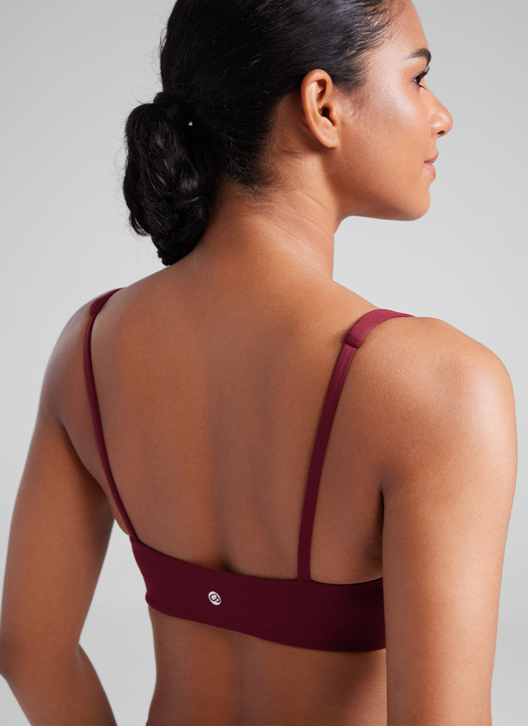 CRZ YOGA Women Butterluxe Square Neck Cami Padded Mini Bra Cambric Blue