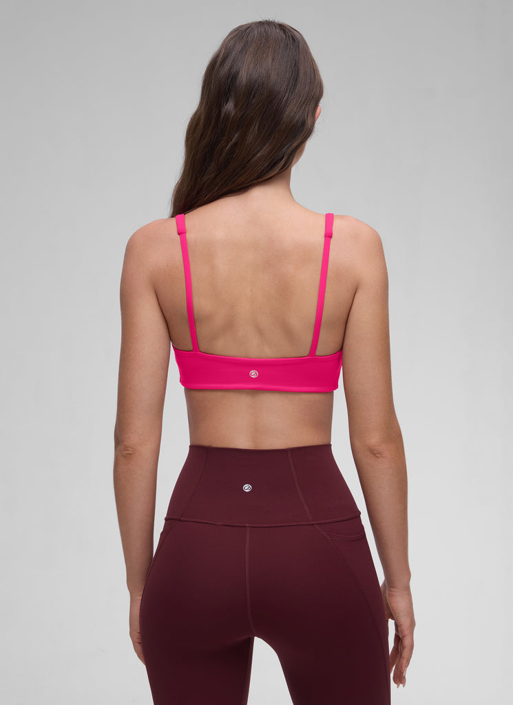 CRZ YOGA Women Butterluxe Square Neck Cami Padded Mini Bra High Visibility Yellow