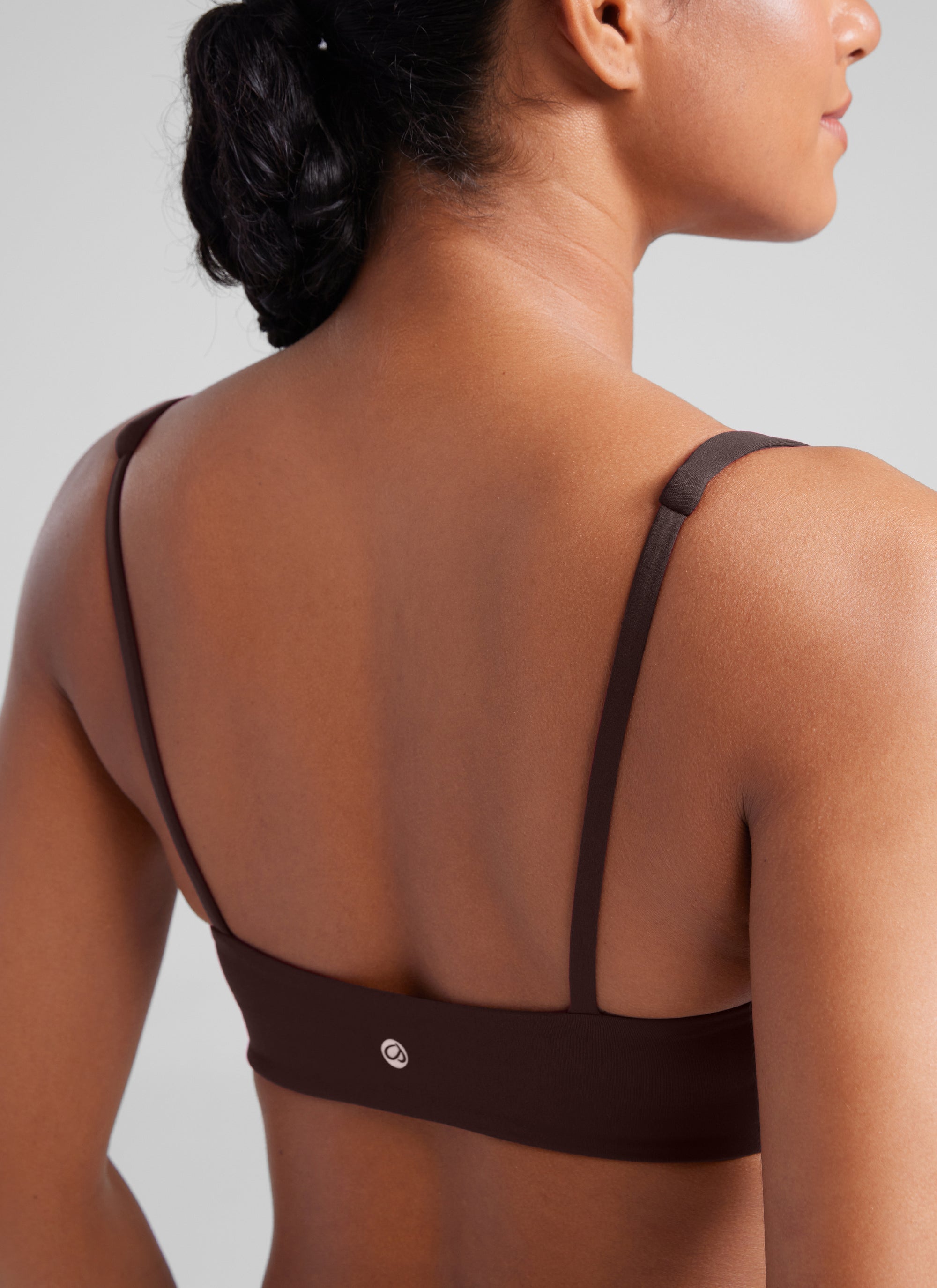 CRZ YOGA Women Butterluxe Square Neck Cami Padded Mini Bra Red Merlot