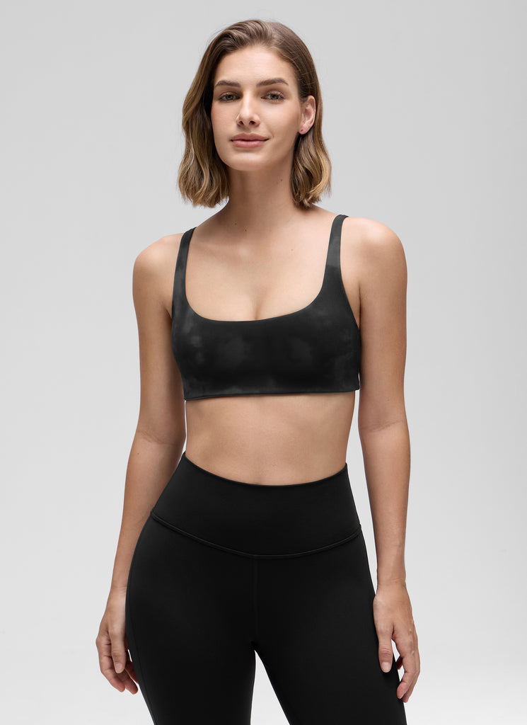 CRZ YOGA Women Butterluxe Square Neck Cami Padded Mini Bra Strawberry Pink