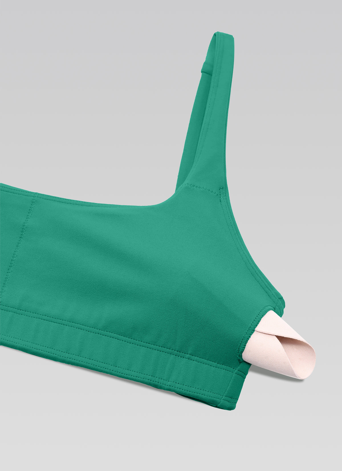 CRZ YOGA Women Butterluxe Square Neck Cami Padded Mini Bra Cascadia Green @model_info:NEW
