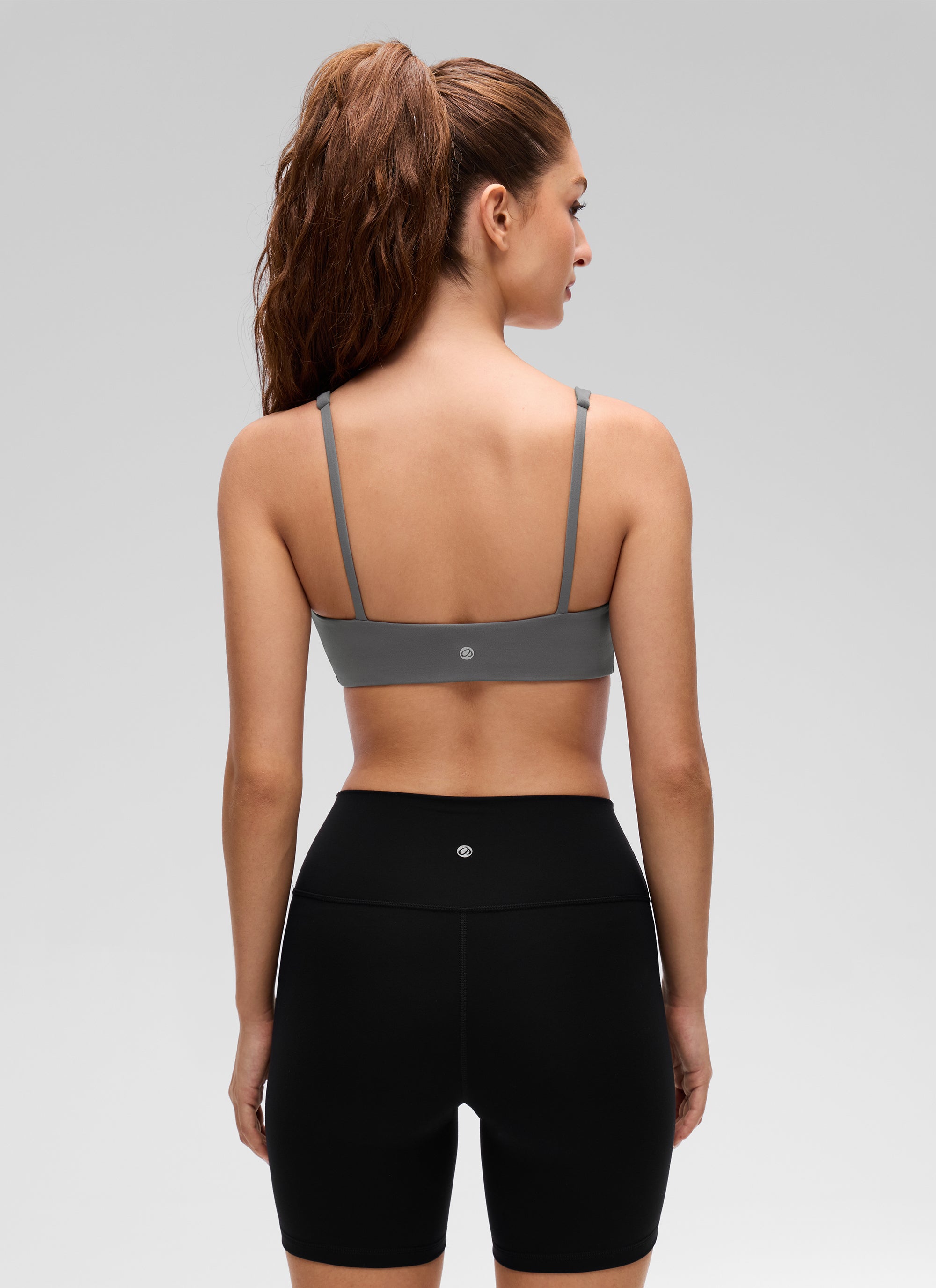 CRZ YOGA Women Butterluxe Square Neck Cami Padded Mini Bra Mojave Tan