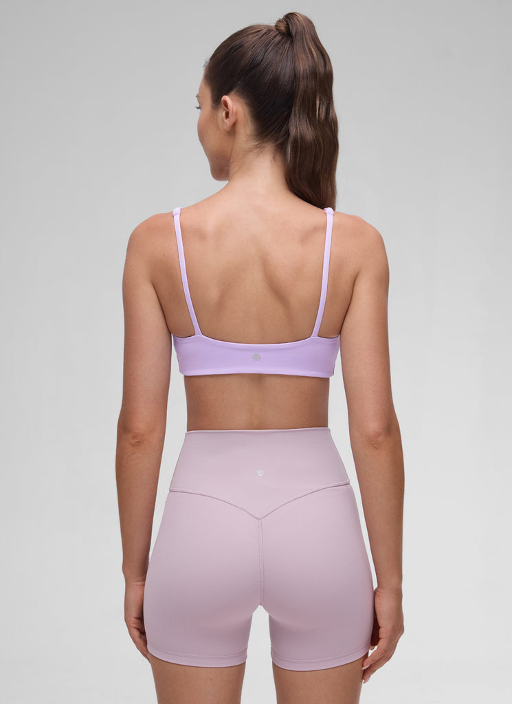 CRZ YOGA Women Butterluxe Square Neck Cami Padded Mini Bra Elfin Purple