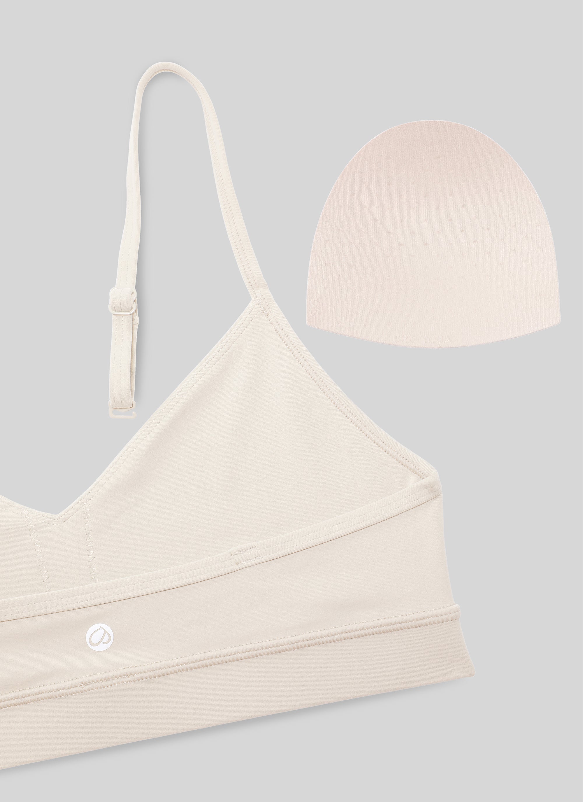 CRZ YOGA Butterluxe Womens V Neck Camisole Yoga Padded Sports Bra Mojave Tan