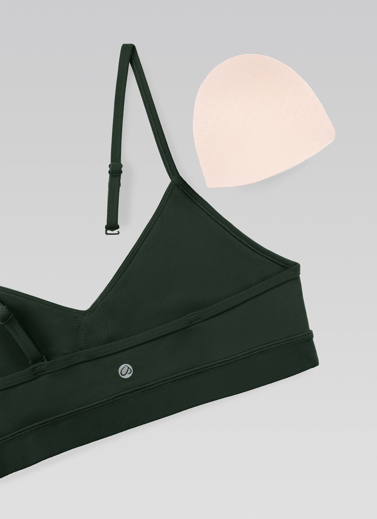 CRZ YOGA Butterluxe Womens V Neck Camisole Yoga Padded Sports Bra Legend Green @model_info:NWE