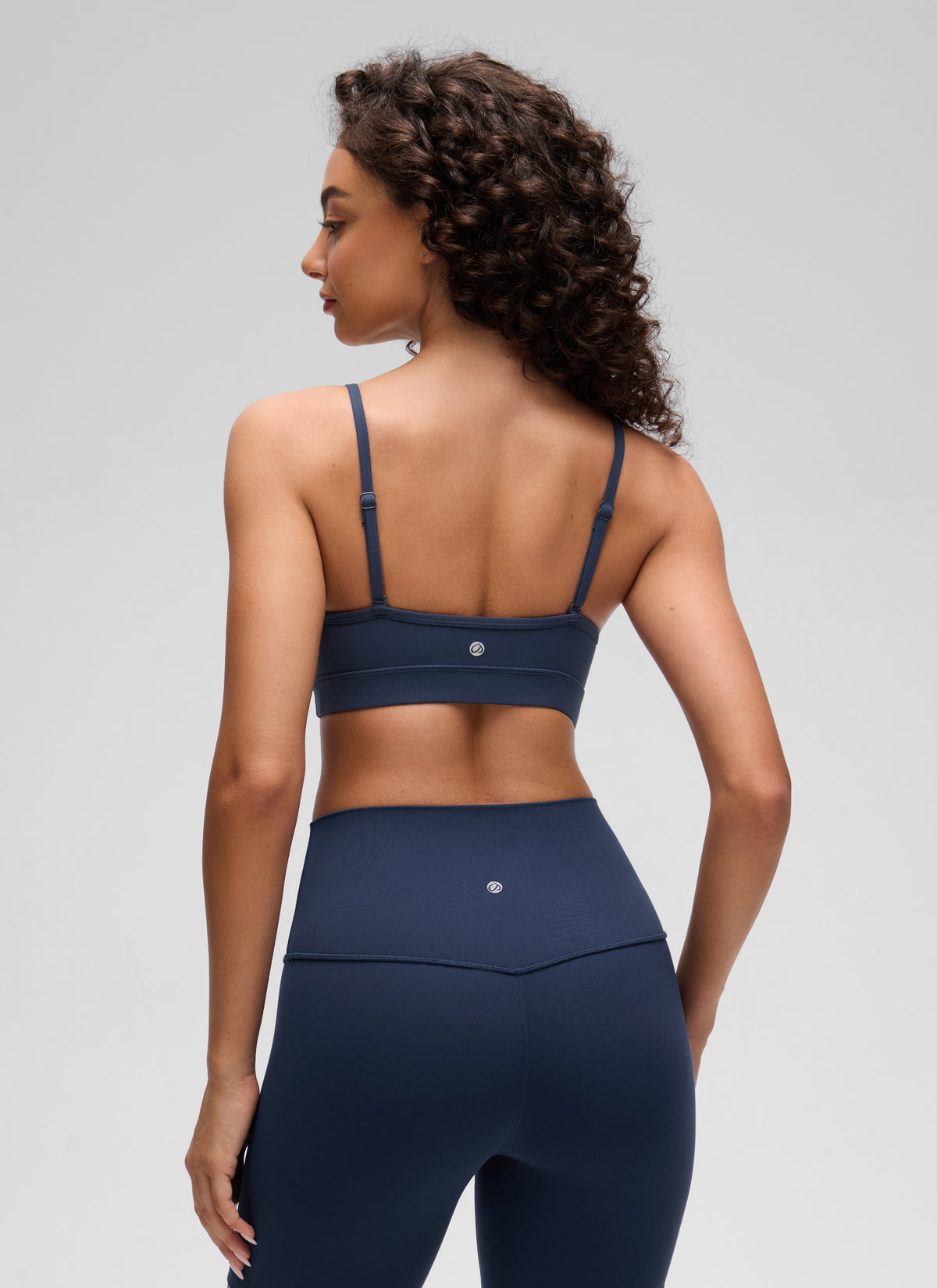 CRZ YOGA Butterluxe Womens V Neck Camisole Yoga Padded Sports Bra Club Blue @model_info:A