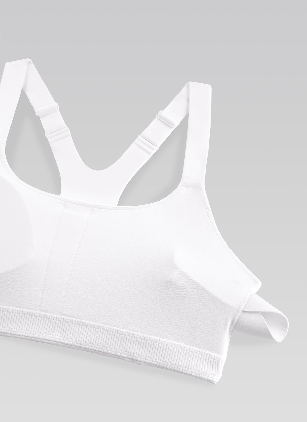CRZ YOGA Women's Gym Top Butterlift Scoop Neck Bra Adjustable Straps White @model_info:NEW