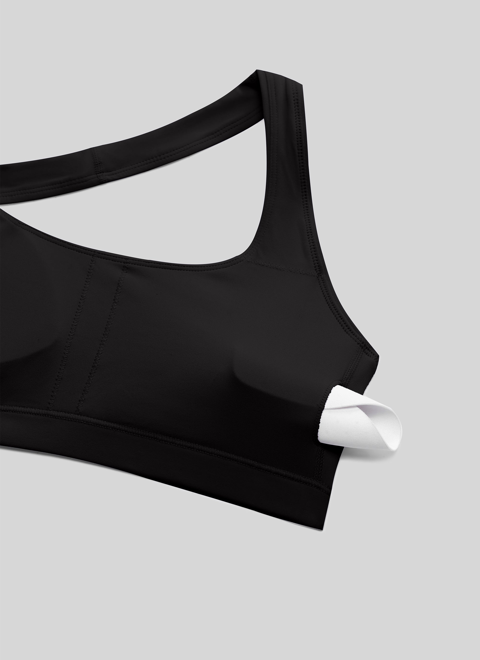 CRZ YOGA Womens Yoga Scoop Neck Padded Open Back Sports Bras Black