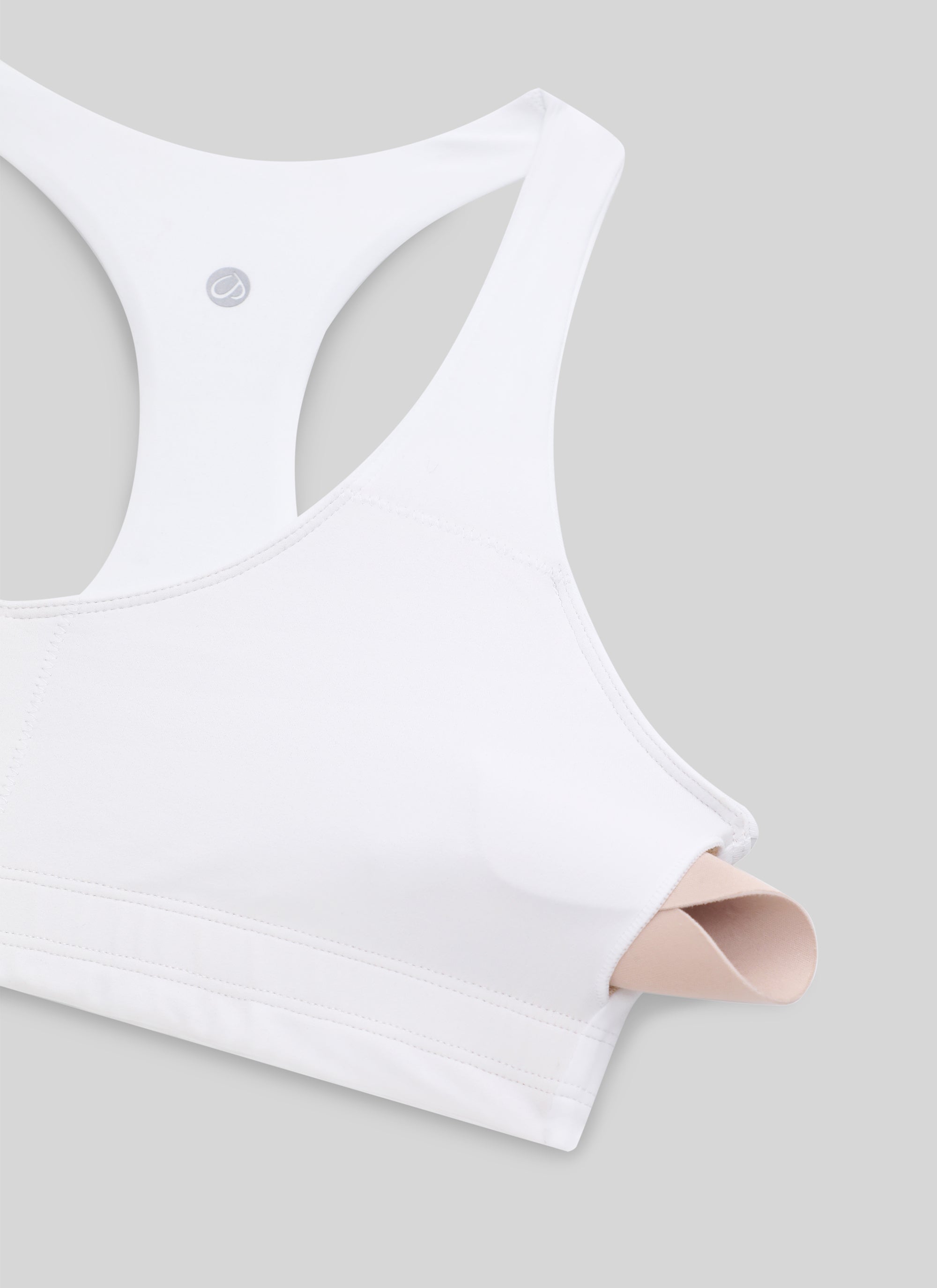 CRZ YOGA Women's Butterluxe Yoga V Neck RacerBack Build in Sports Bra White @model_info:NEW