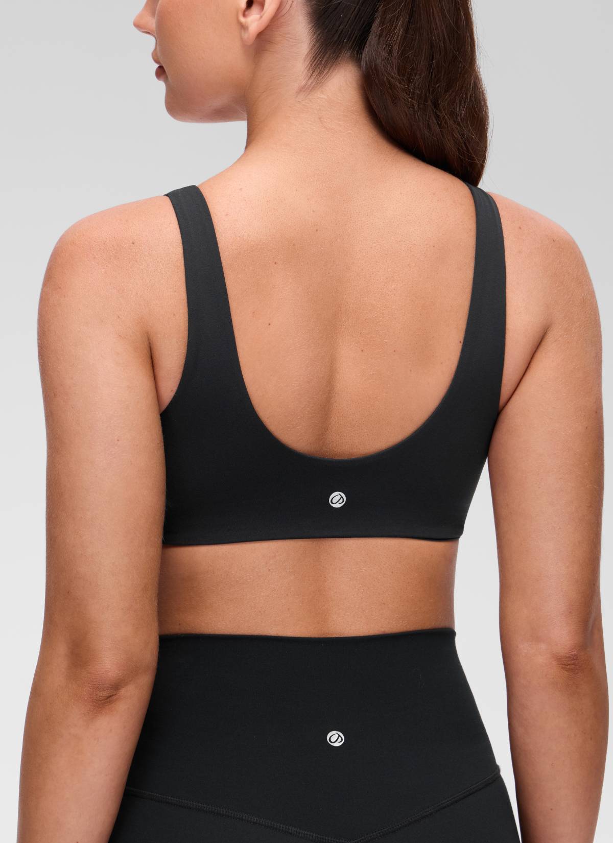 CRZ YOGA Women's Butterluxe Yoga U Back Sports Bra Light Support Black @model_info:Brooklyn