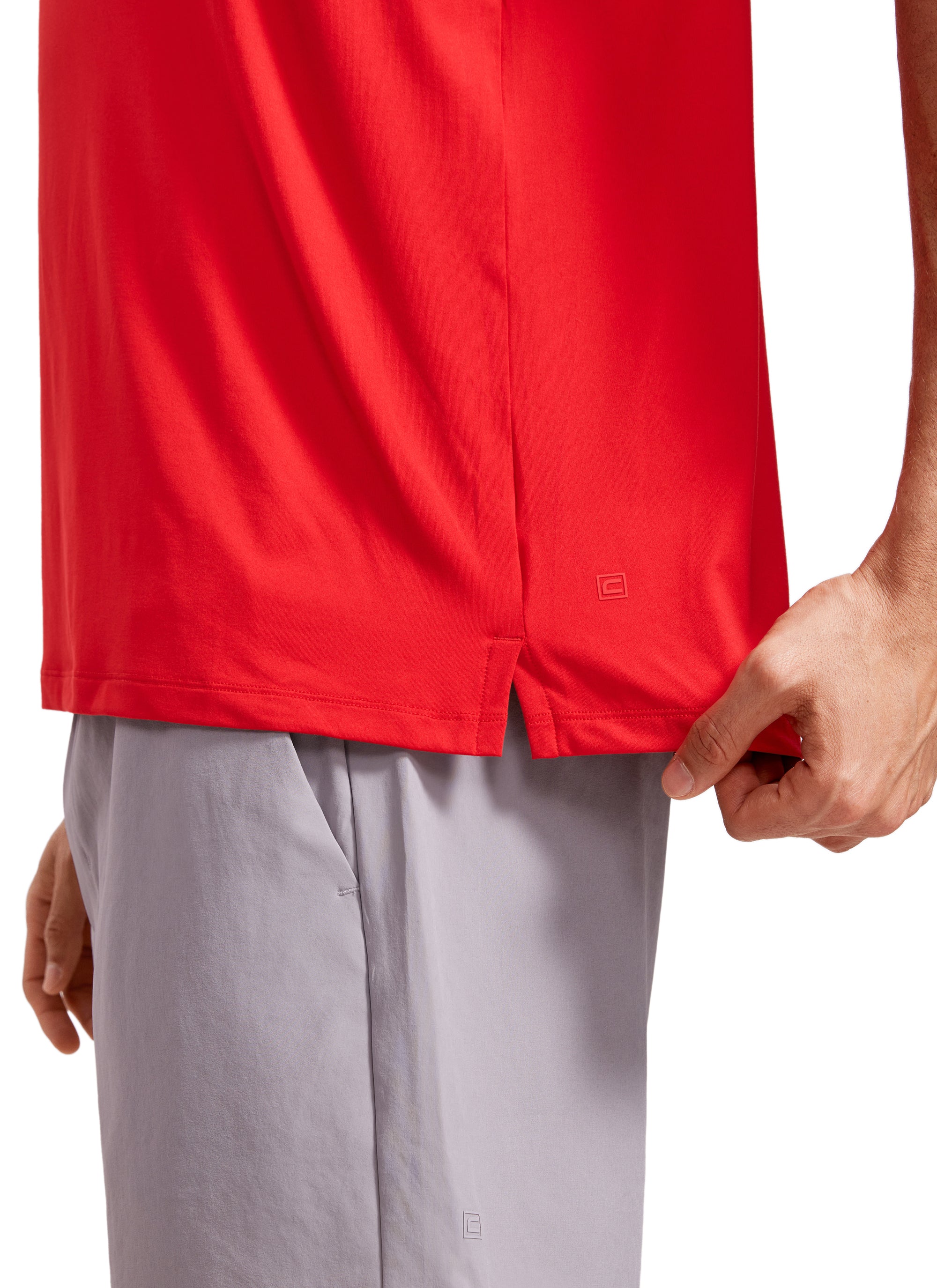 CRZ YOGA Men's Stretchy Workout Classic Fit Tank Tops Sleeveless Luminous Yellow