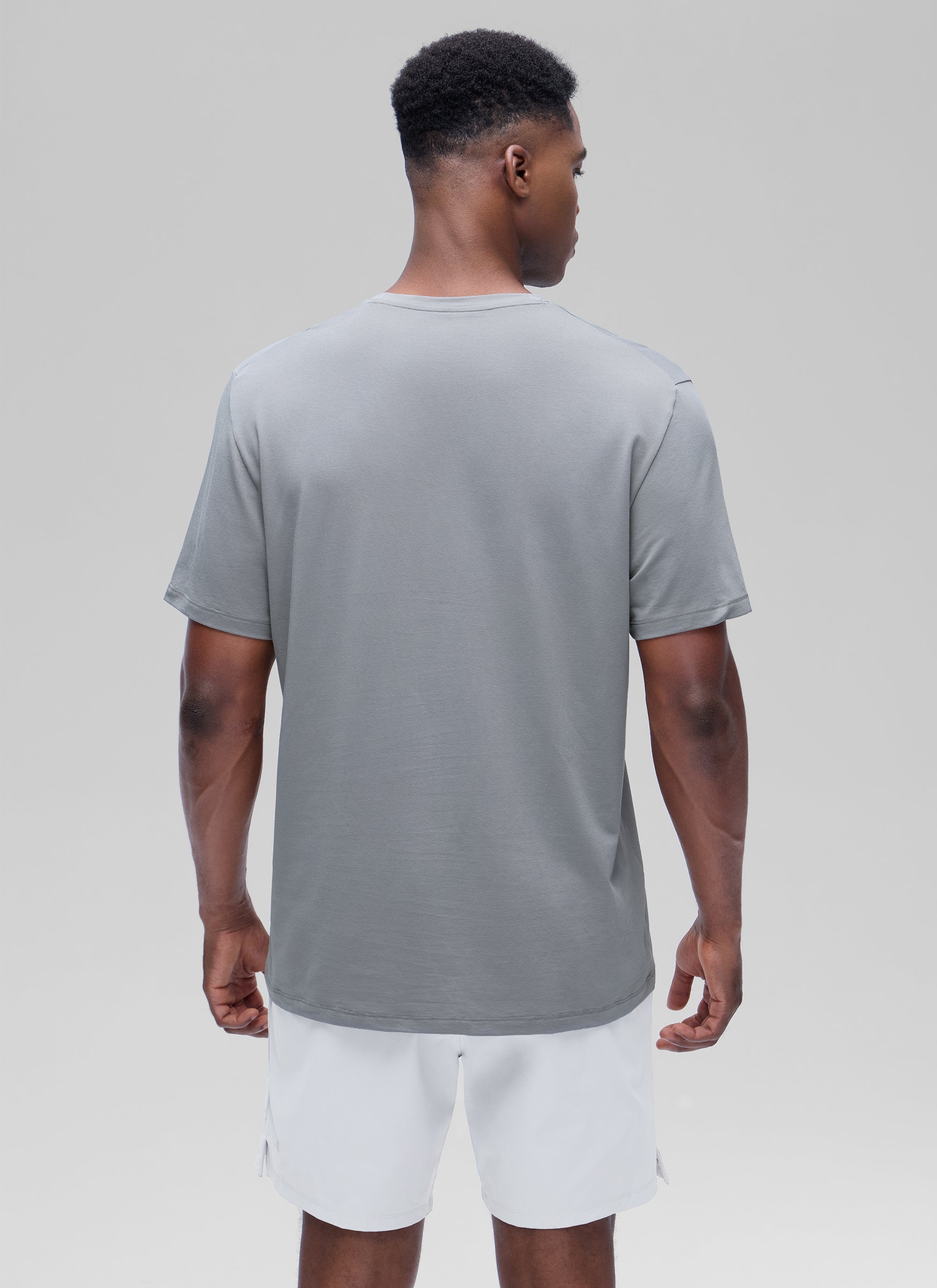 CRZ YOGA Men's Casual Classic Fit Shirts Pima Cotton Short Sleeves Black