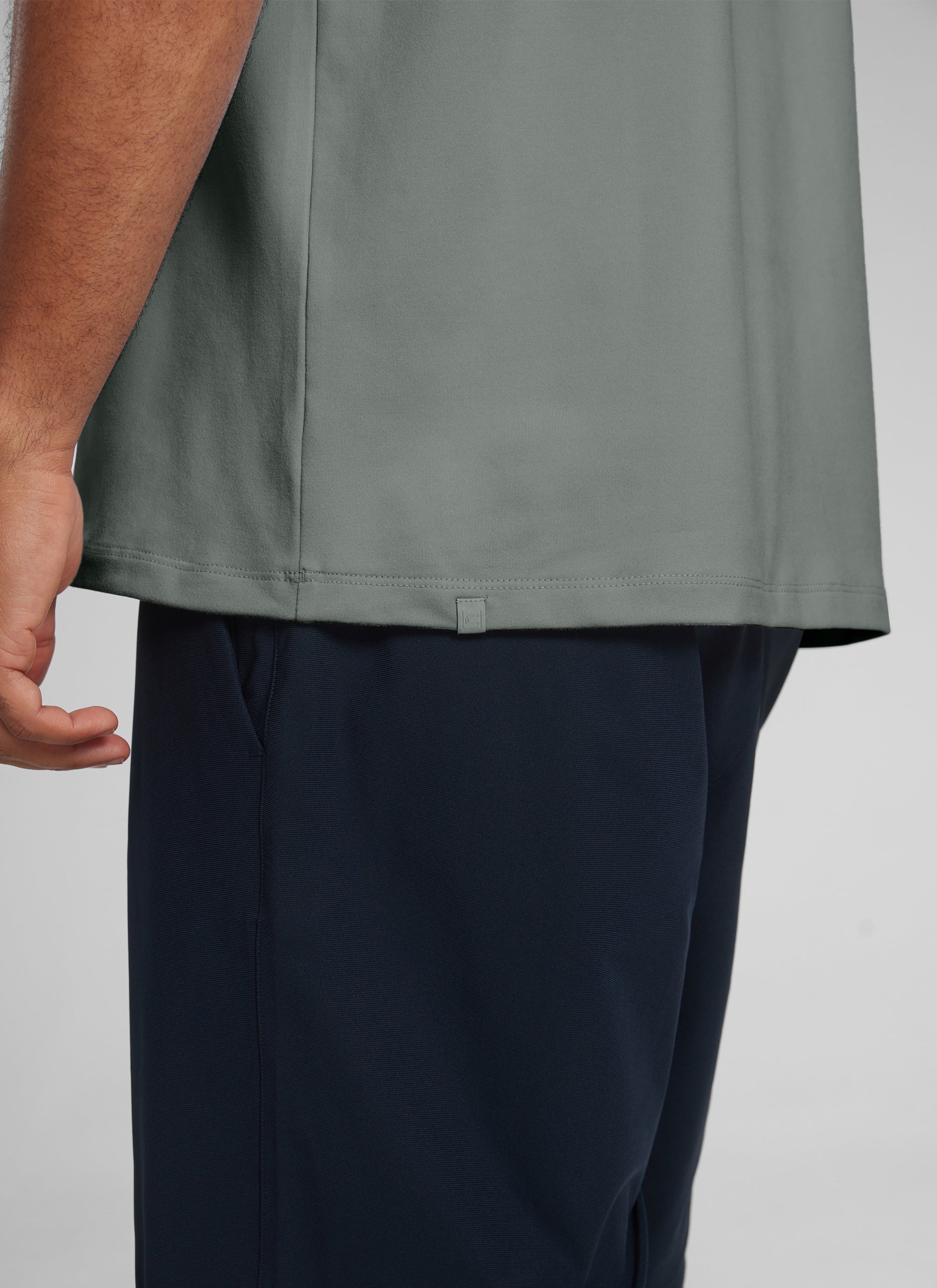 CRZ YOGA Men's Cloud Jersey Moisture Wicking Polo Golf Short Sleeve Black